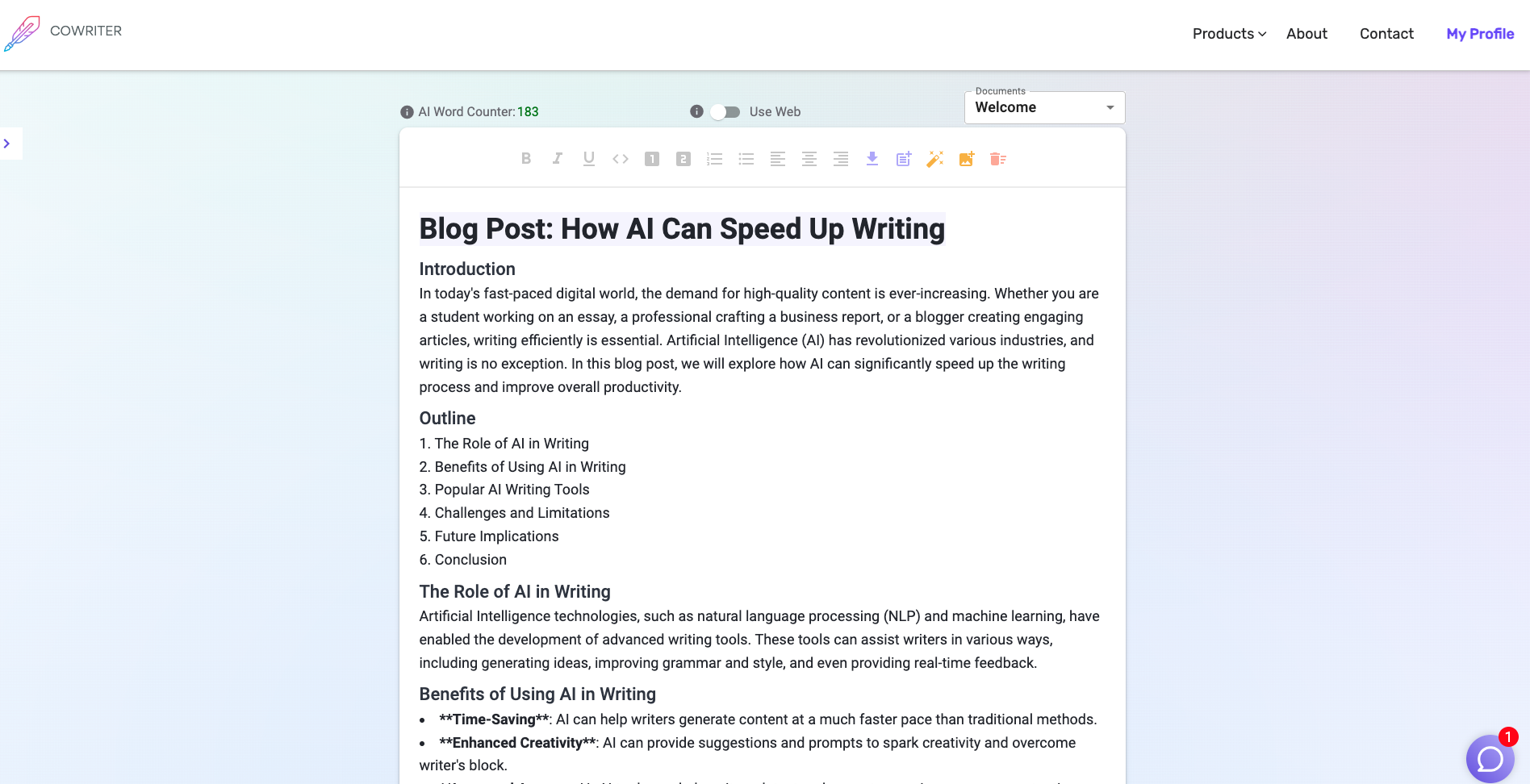 Cowriter: Sblocca il Tuo Potenziale di Scrittura